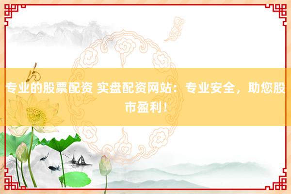 专业的股票配资 实盘配资网站：专业安全，助您股市盈利！