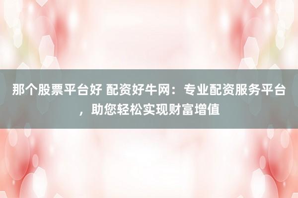 那个股票平台好 配资好牛网：专业配资服务平台，助您轻松实现财富增值