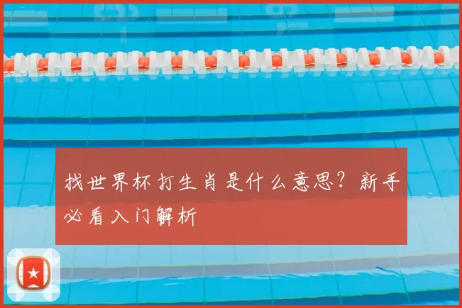 找世界杯打生肖是什么意思？新手必看入门解析